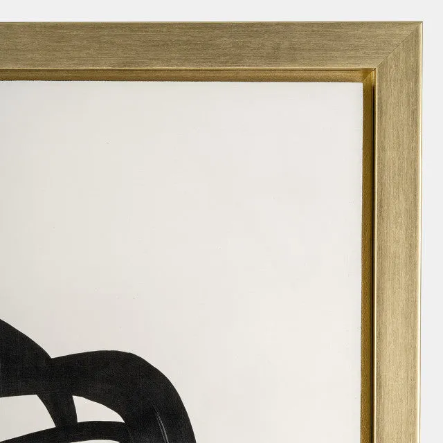 Hand Painted Gold Frame Geometric Face