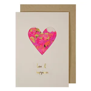 Heart Confetti Shaker Anniversary Card