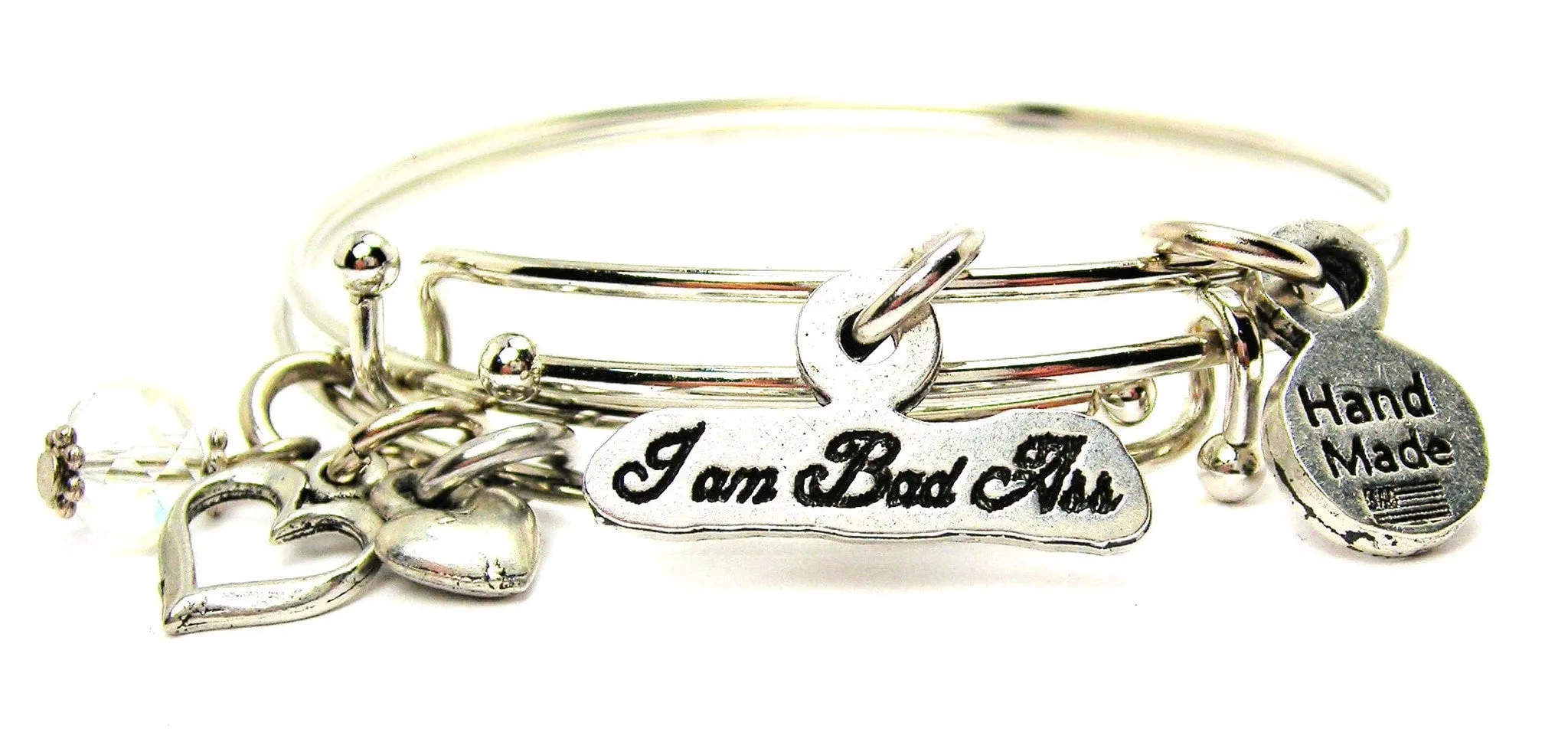 I Am Bad Ass Expandable Bangle Bracelet Set