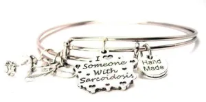 I Love Someone With Sarcoidosis Expandable Bangle Bracelet Set