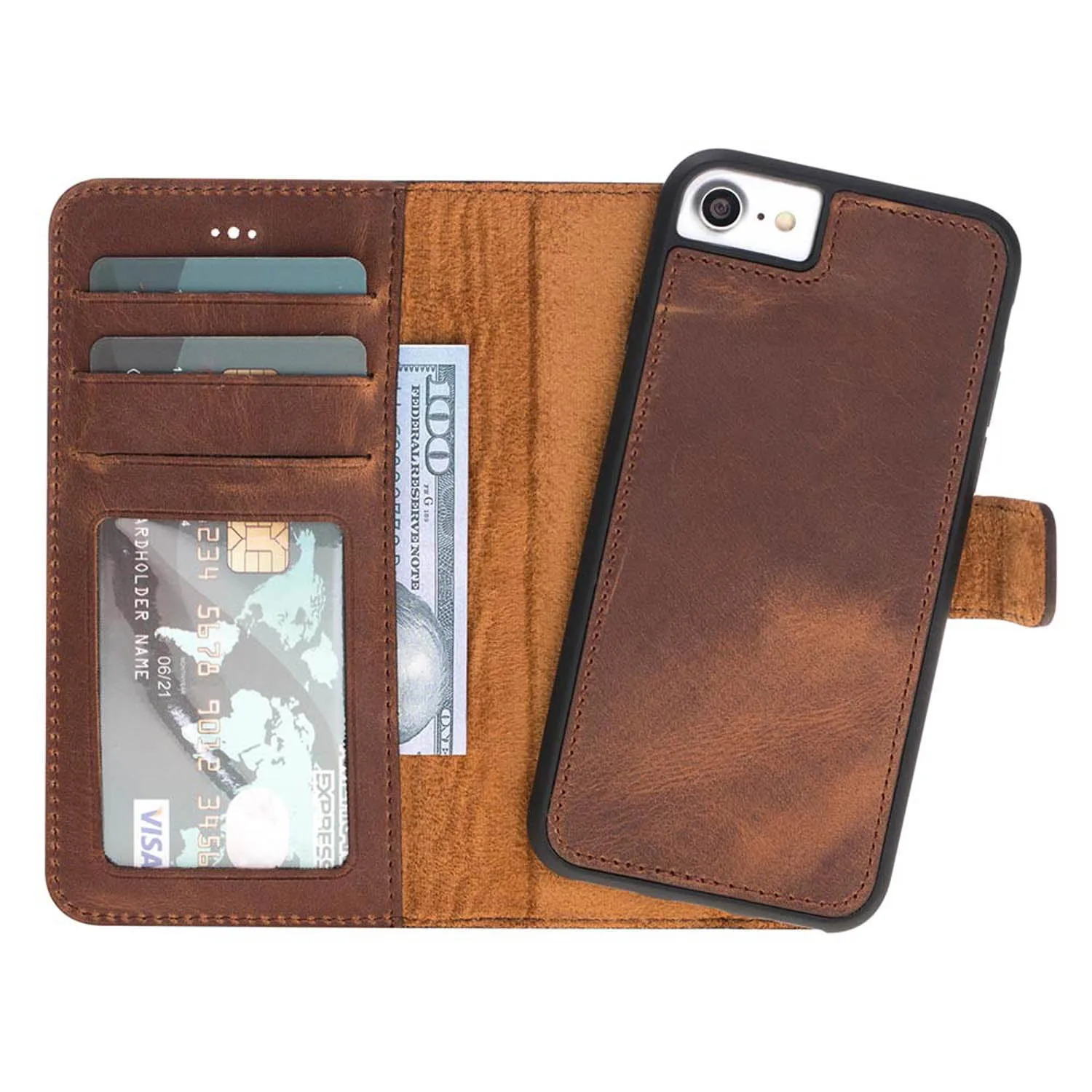 iPhone SE / iPhone 8 / iPhone 7 Leather Wallet Case