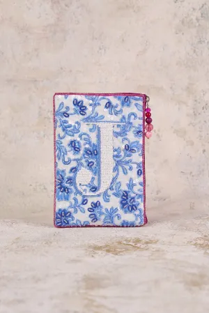 J Monogram Cosmetic Bag