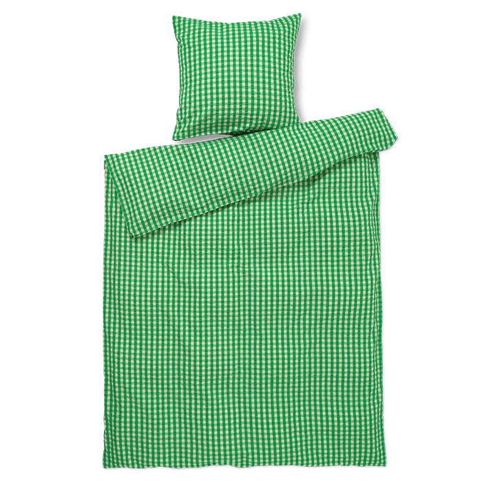 JUNA Bæk&Bølge Duvet Cover Set, Green/Sand