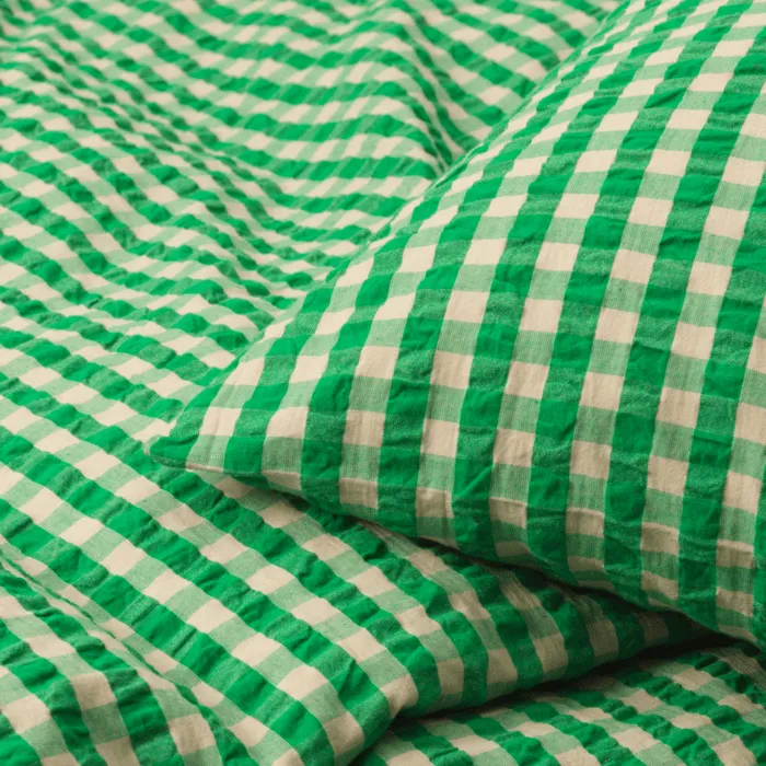 JUNA Bæk&Bølge Duvet Cover Set, Green/Sand