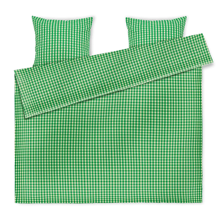 JUNA Bæk&Bølge Duvet Cover Set, Green/Sand