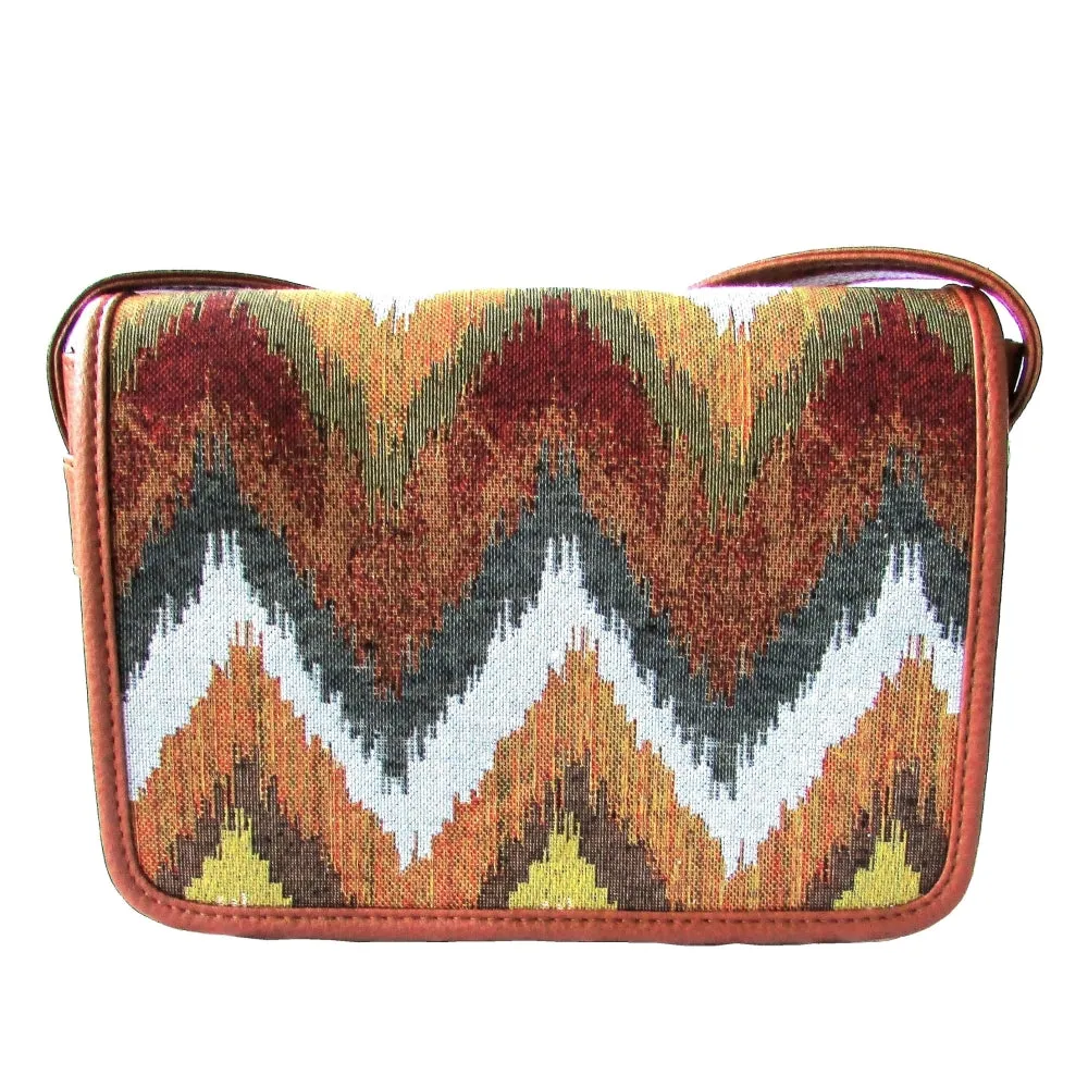 Jungle Chevron 10" Messenger Bag