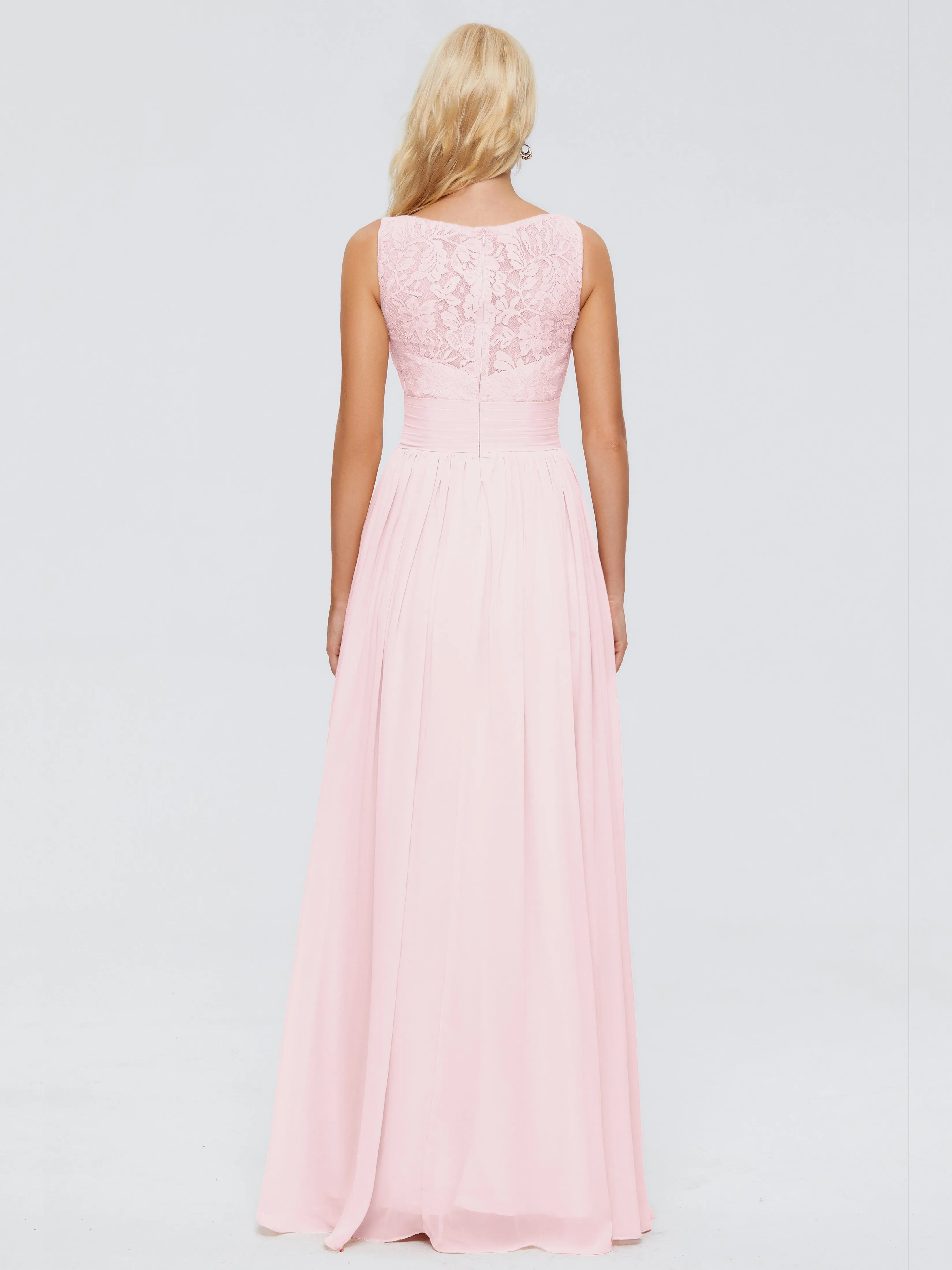 Kayla Gorgeous Straps Lace Chiffon Bridesmaid Dresses