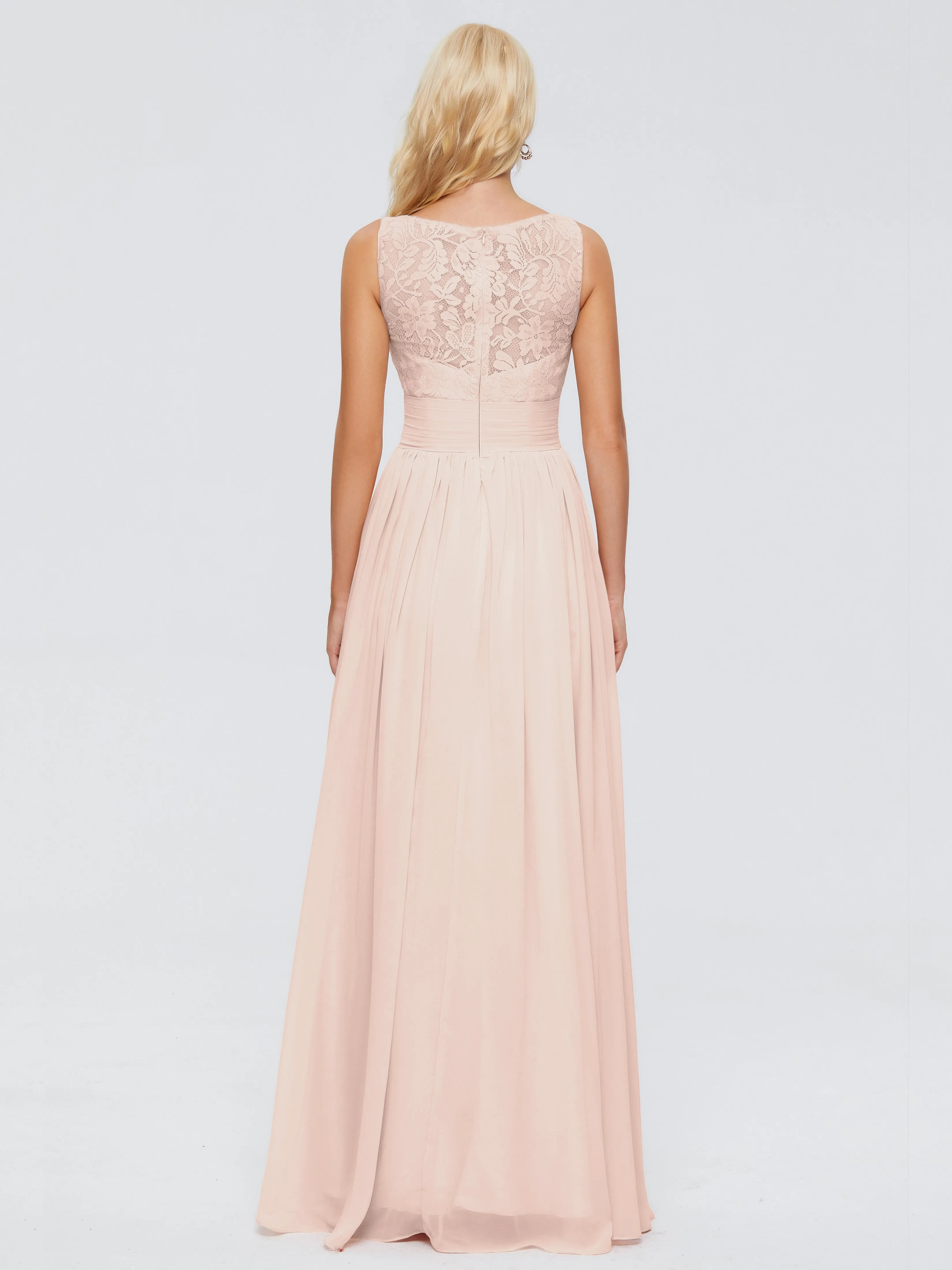 Kayla Gorgeous Straps Lace Chiffon Bridesmaid Dresses