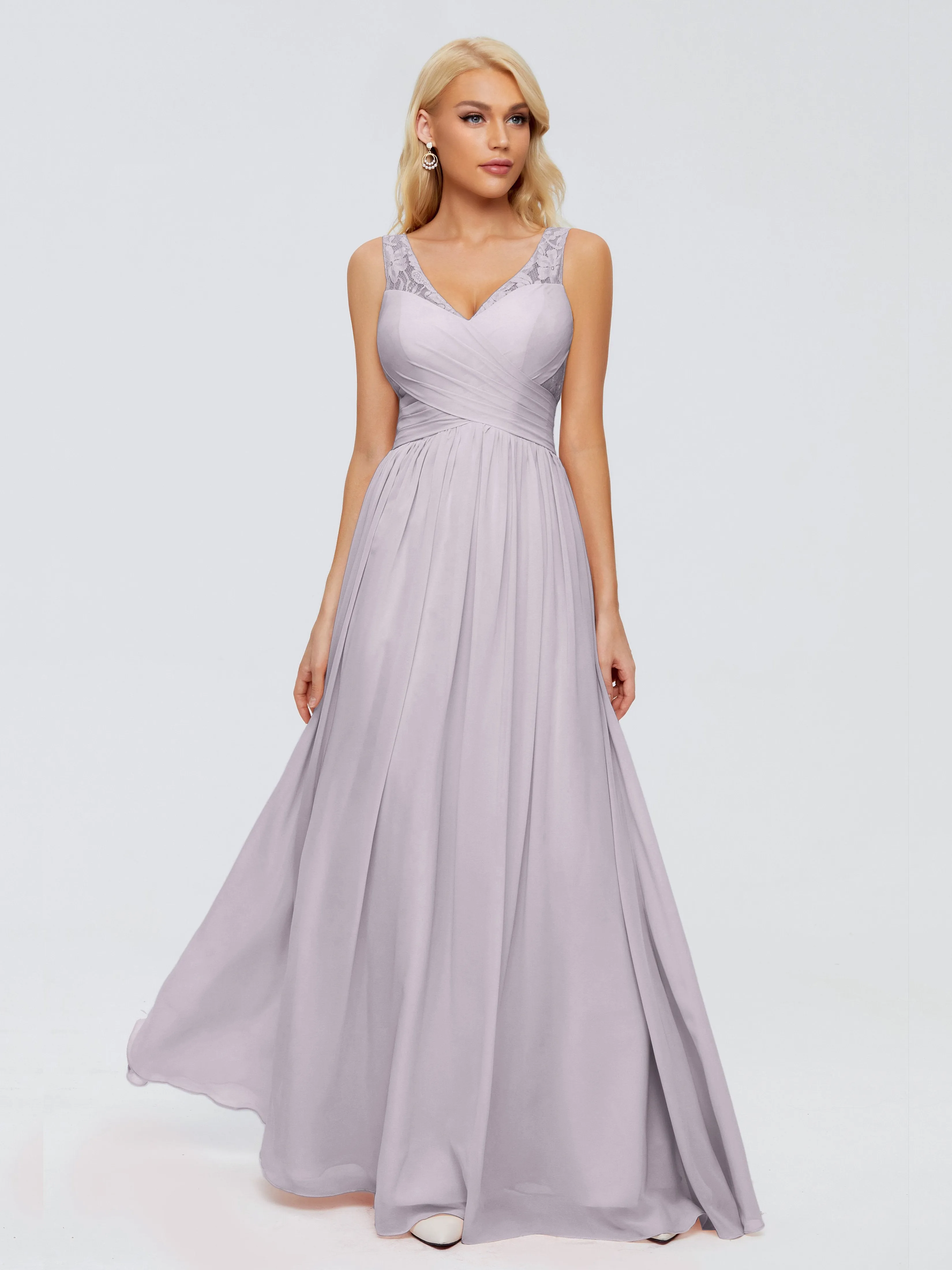 Kayla Gorgeous Straps Lace Chiffon Bridesmaid Dresses