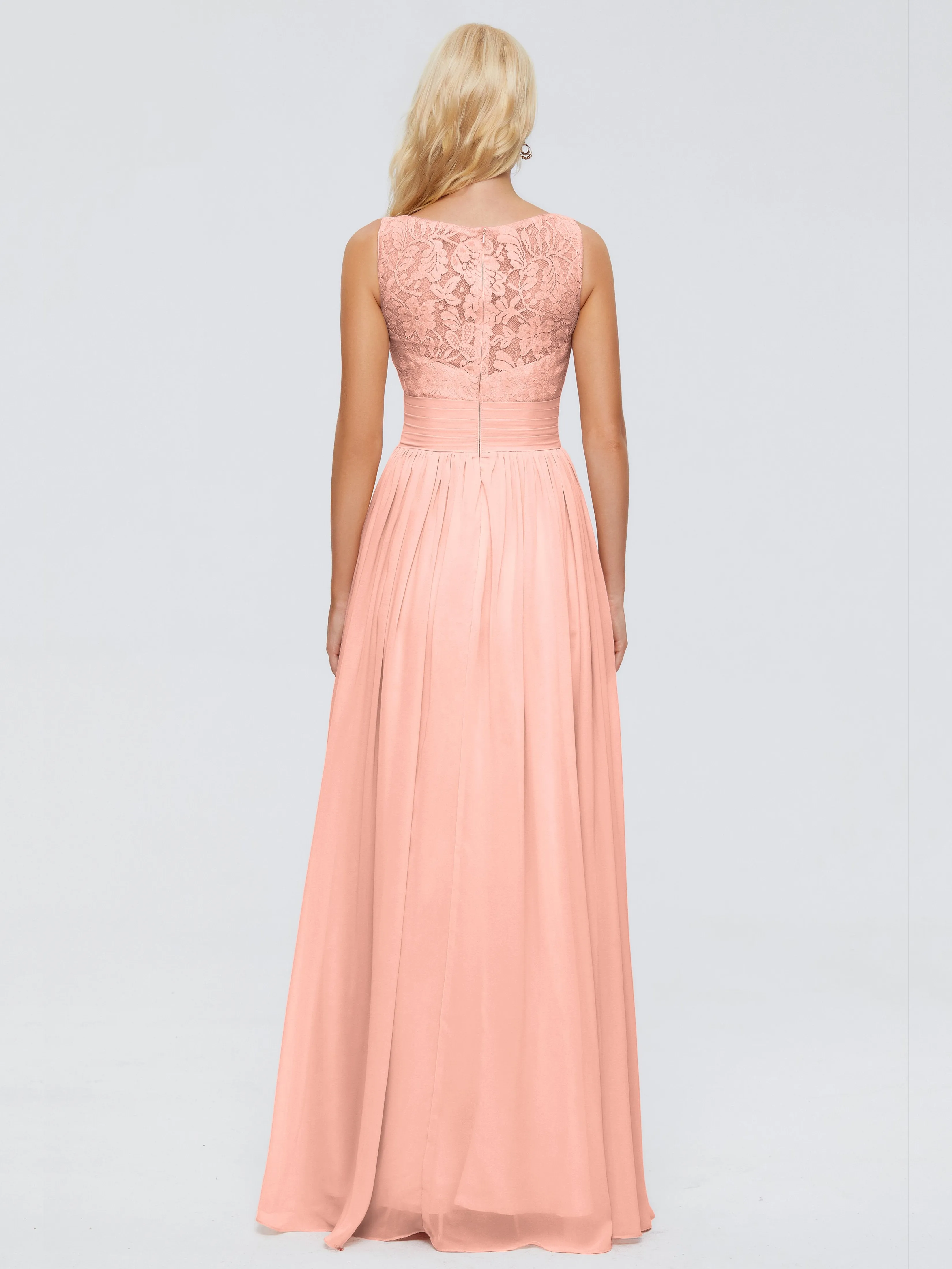 Kayla Gorgeous Straps Lace Chiffon Bridesmaid Dresses