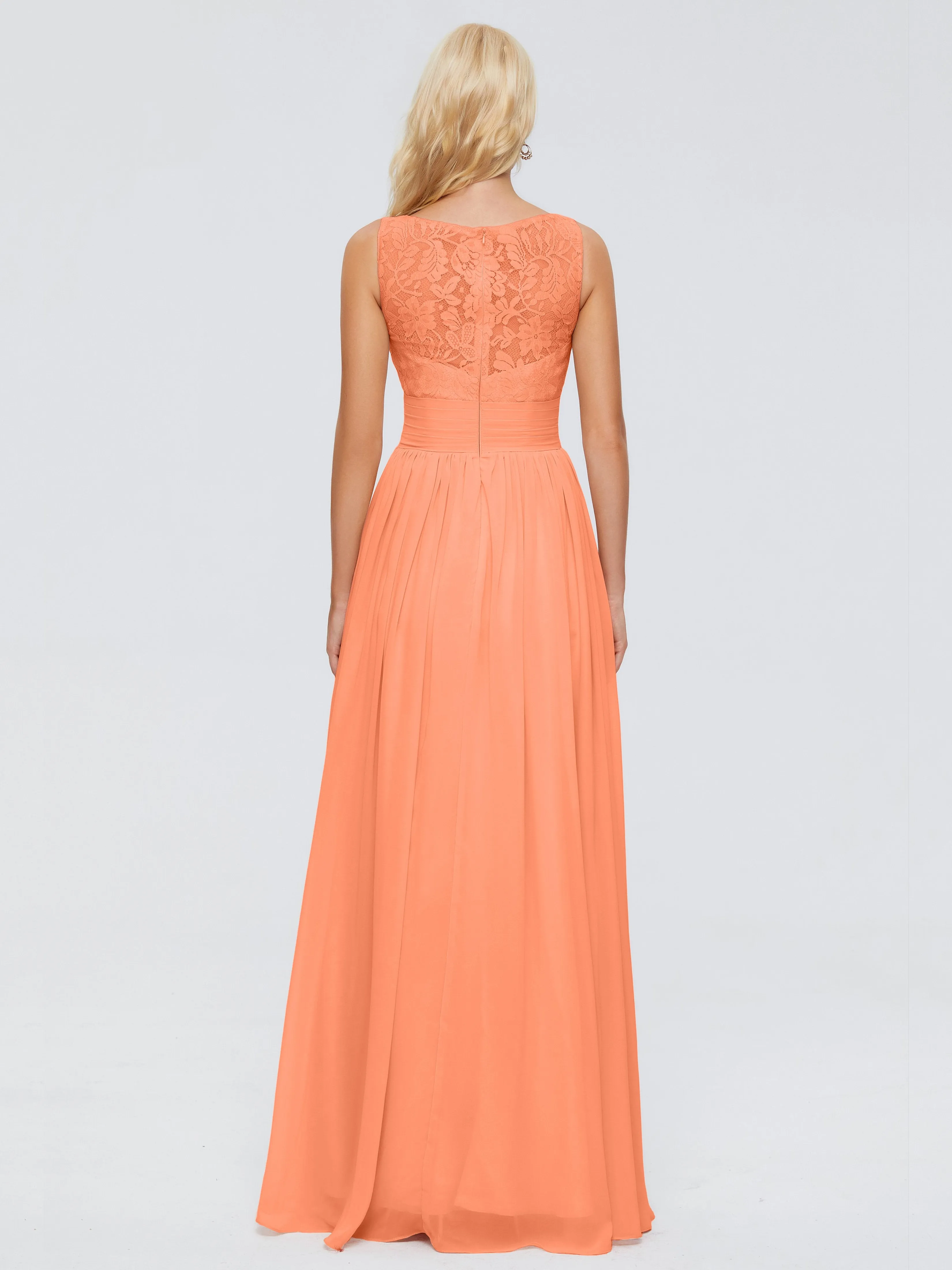 Kayla Gorgeous Straps Lace Chiffon Bridesmaid Dresses