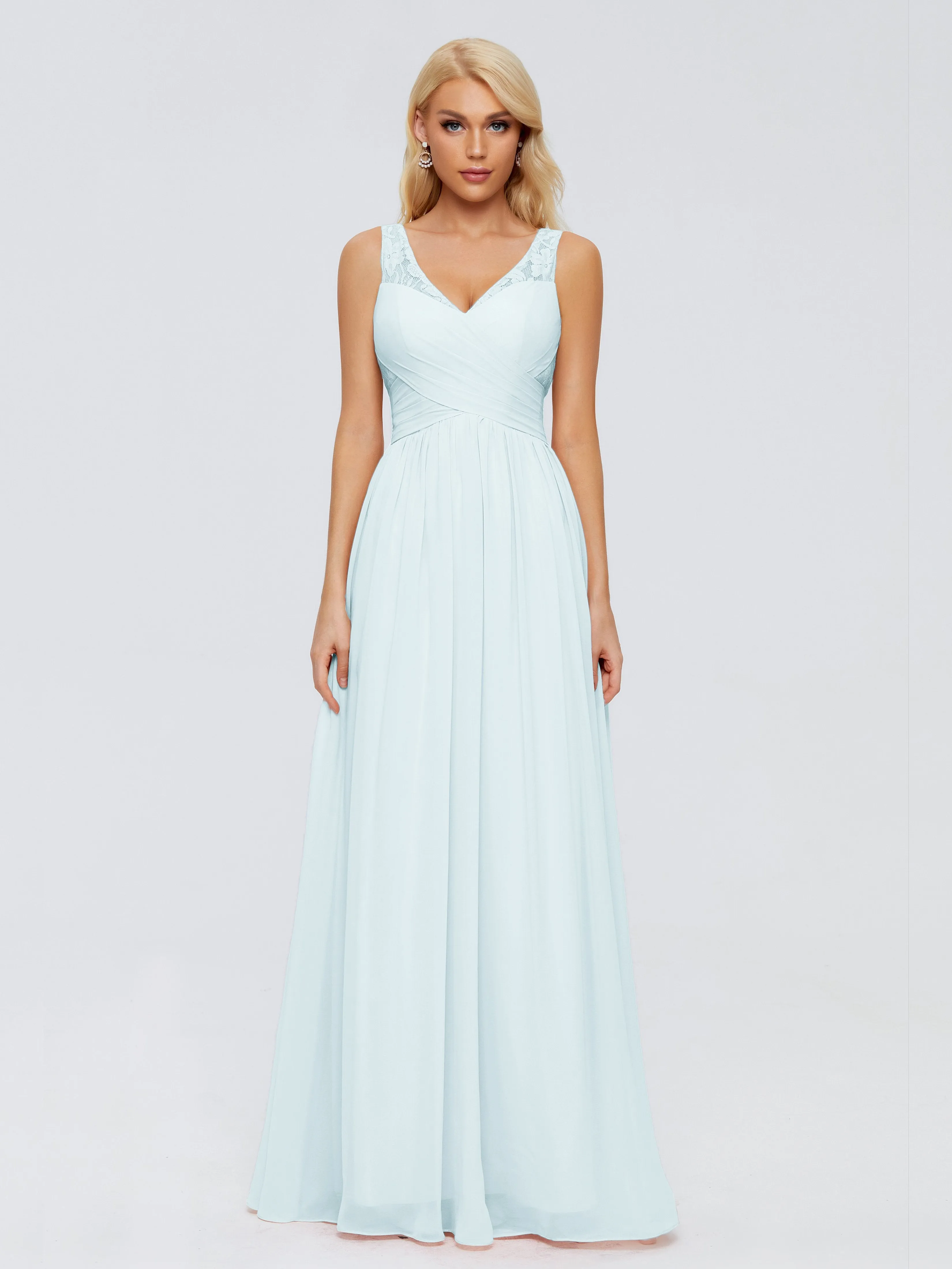 Kayla Gorgeous Straps Lace Chiffon Bridesmaid Dresses