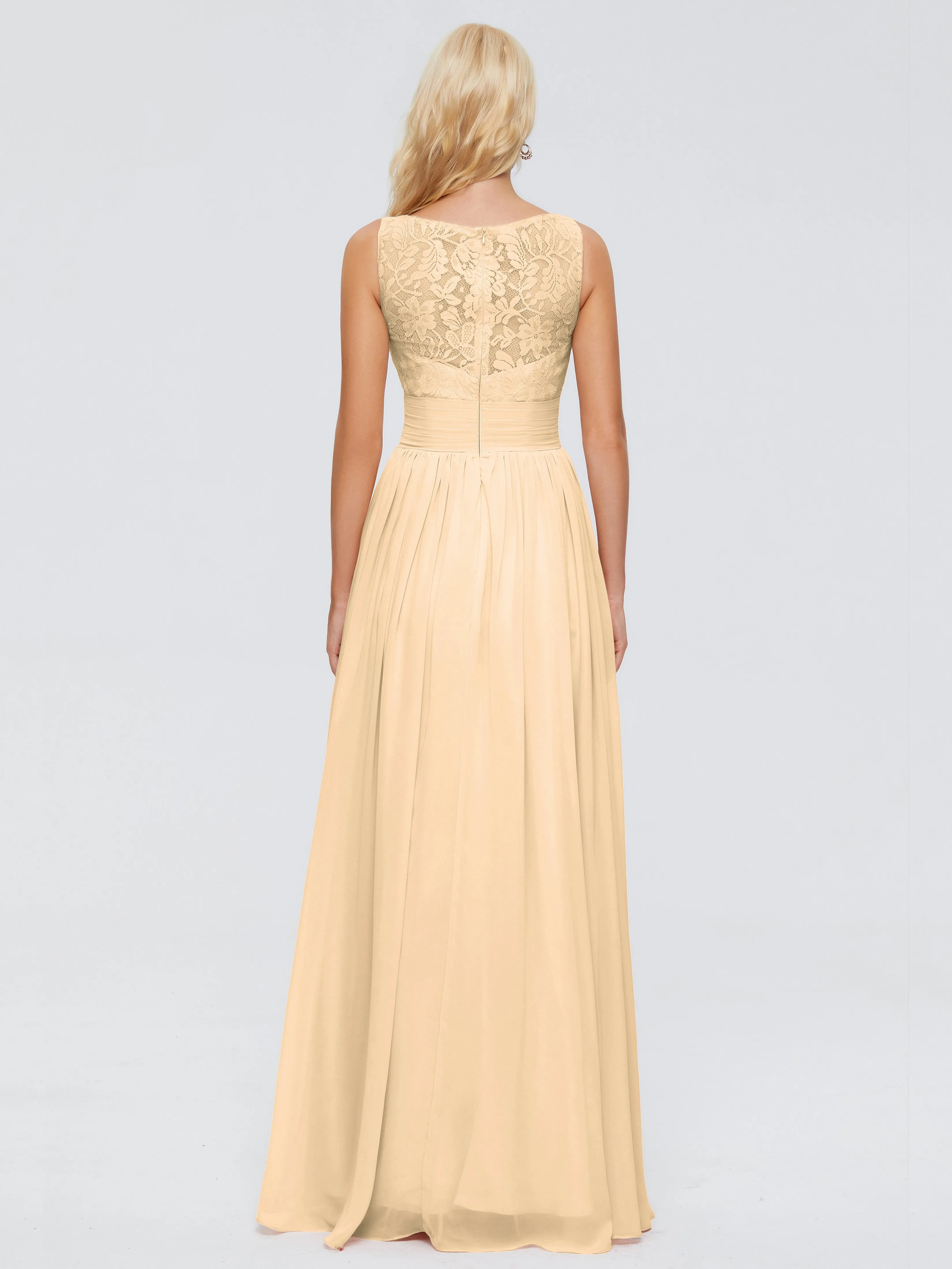 Kayla Gorgeous Straps Lace Chiffon Bridesmaid Dresses