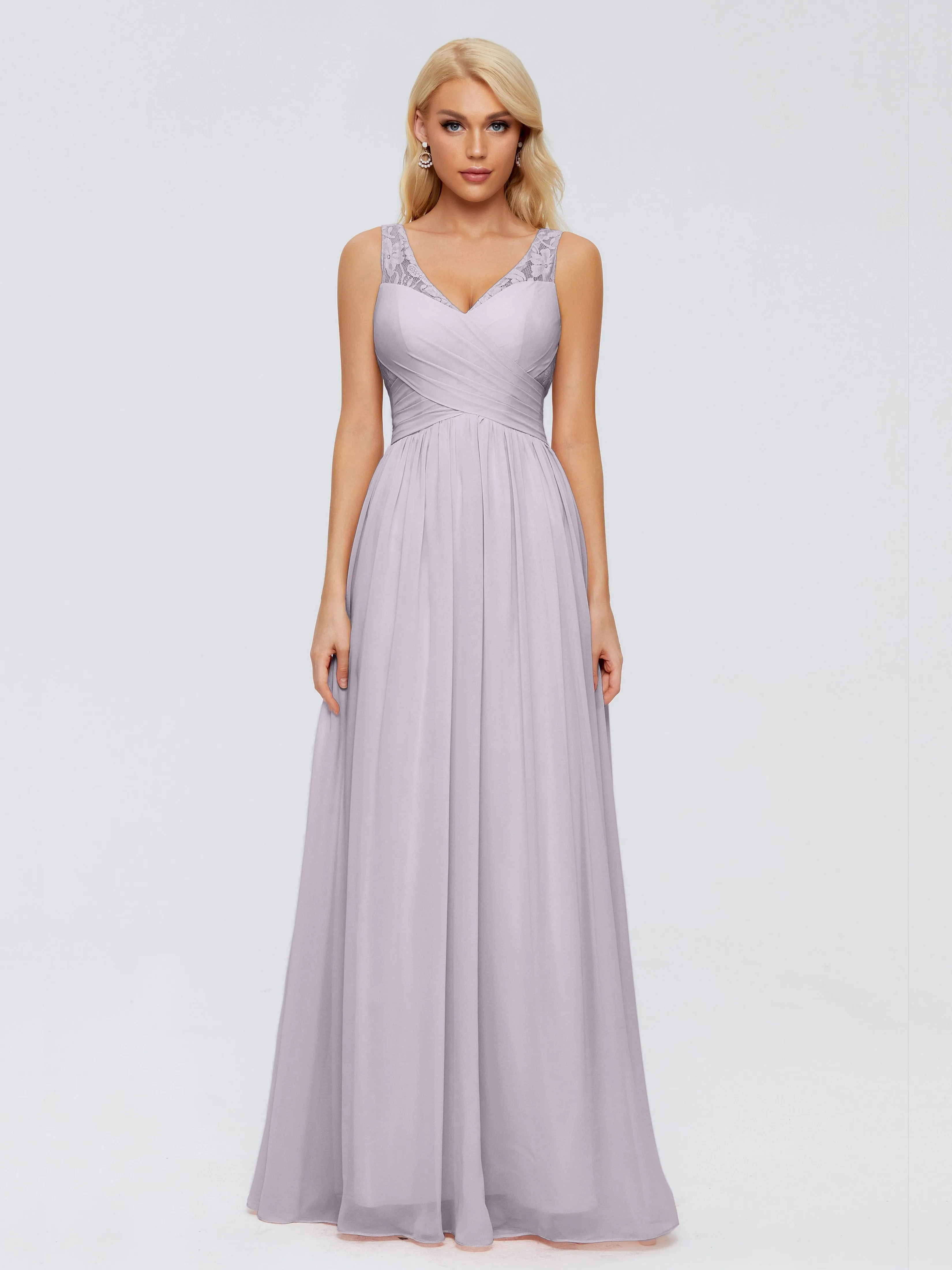 Kayla Gorgeous Straps Lace Chiffon Bridesmaid Dresses