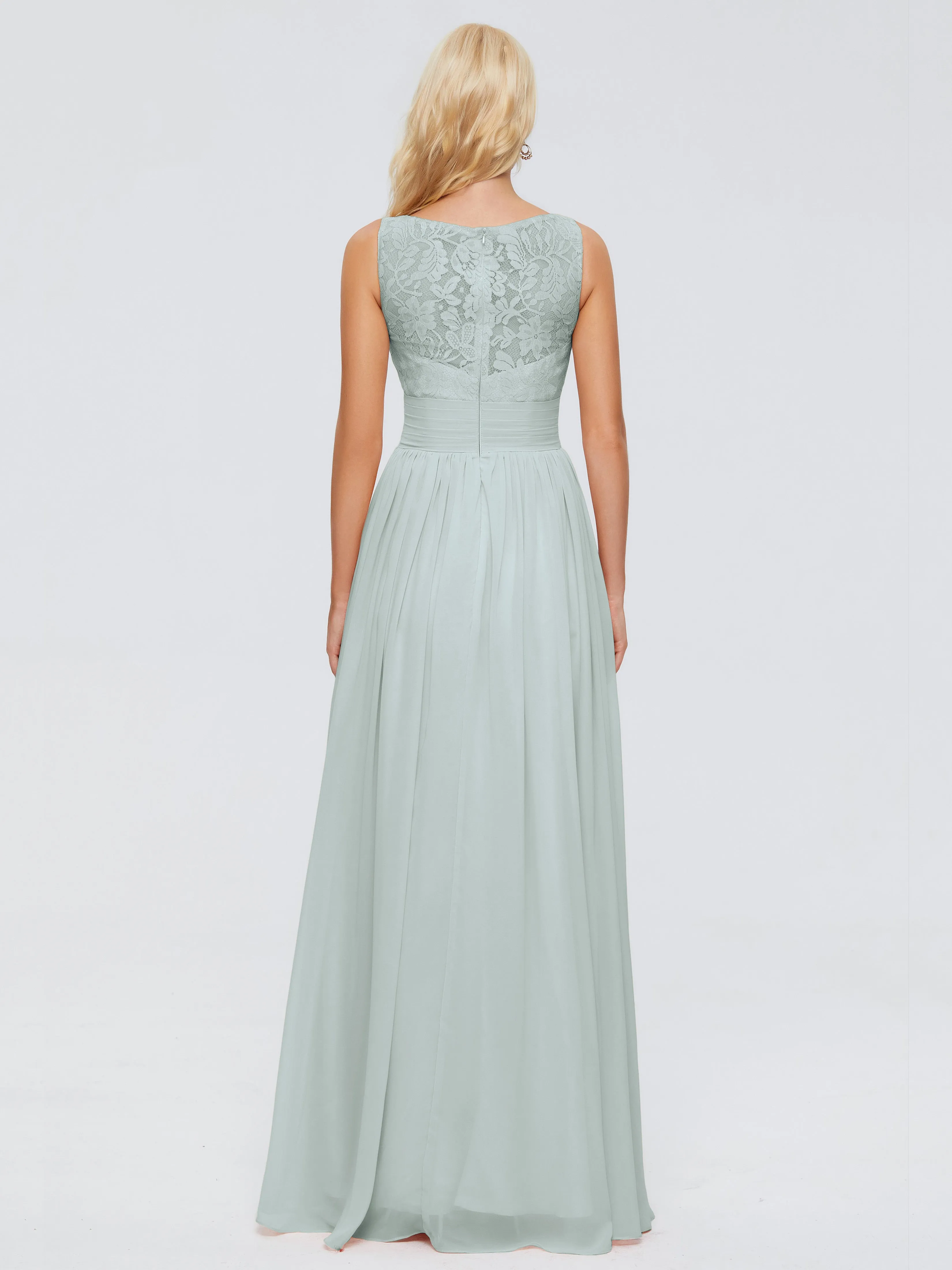 Kayla Gorgeous Straps Lace Chiffon Bridesmaid Dresses