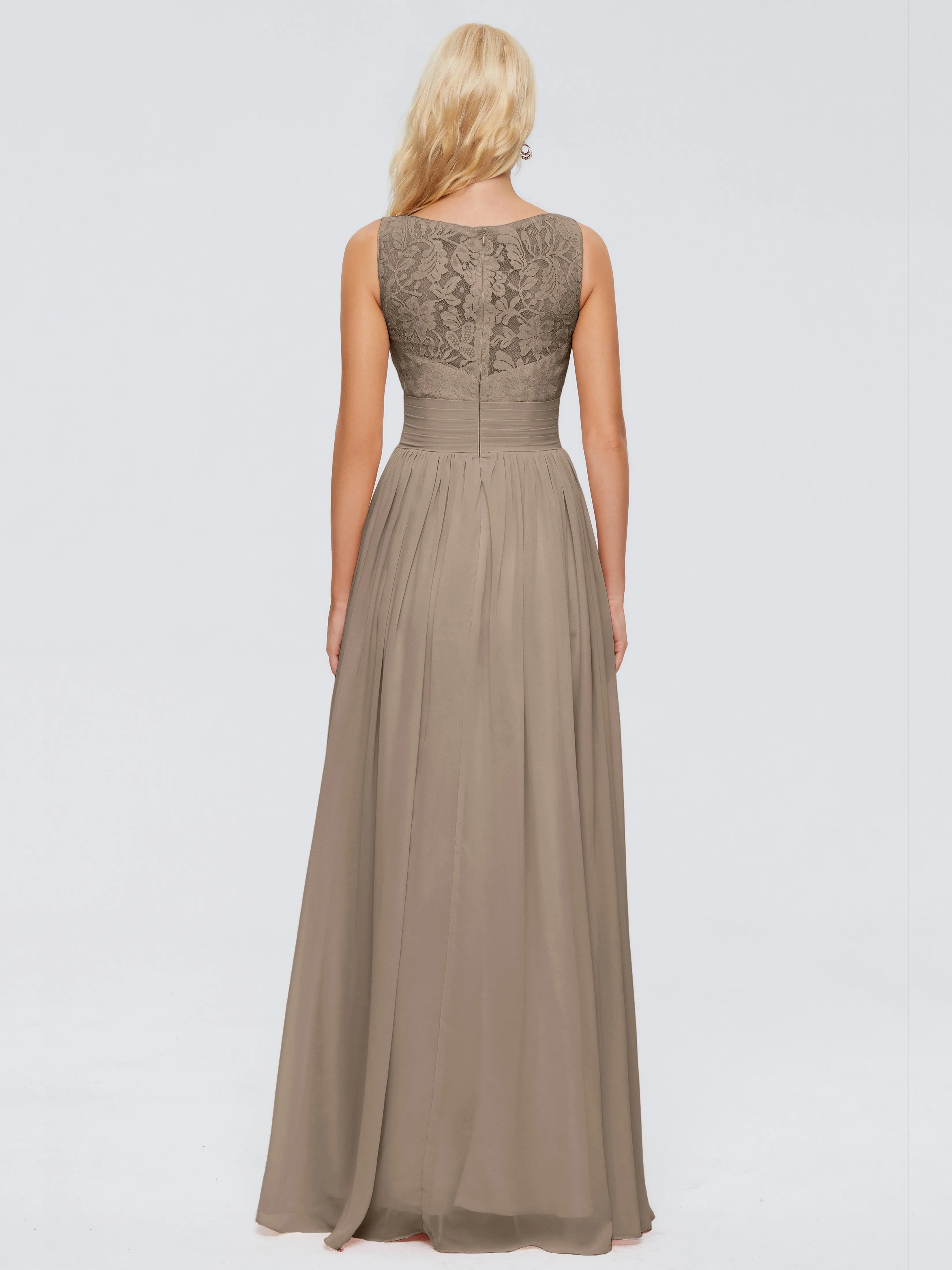 Kayla Gorgeous Straps Lace Chiffon Bridesmaid Dresses