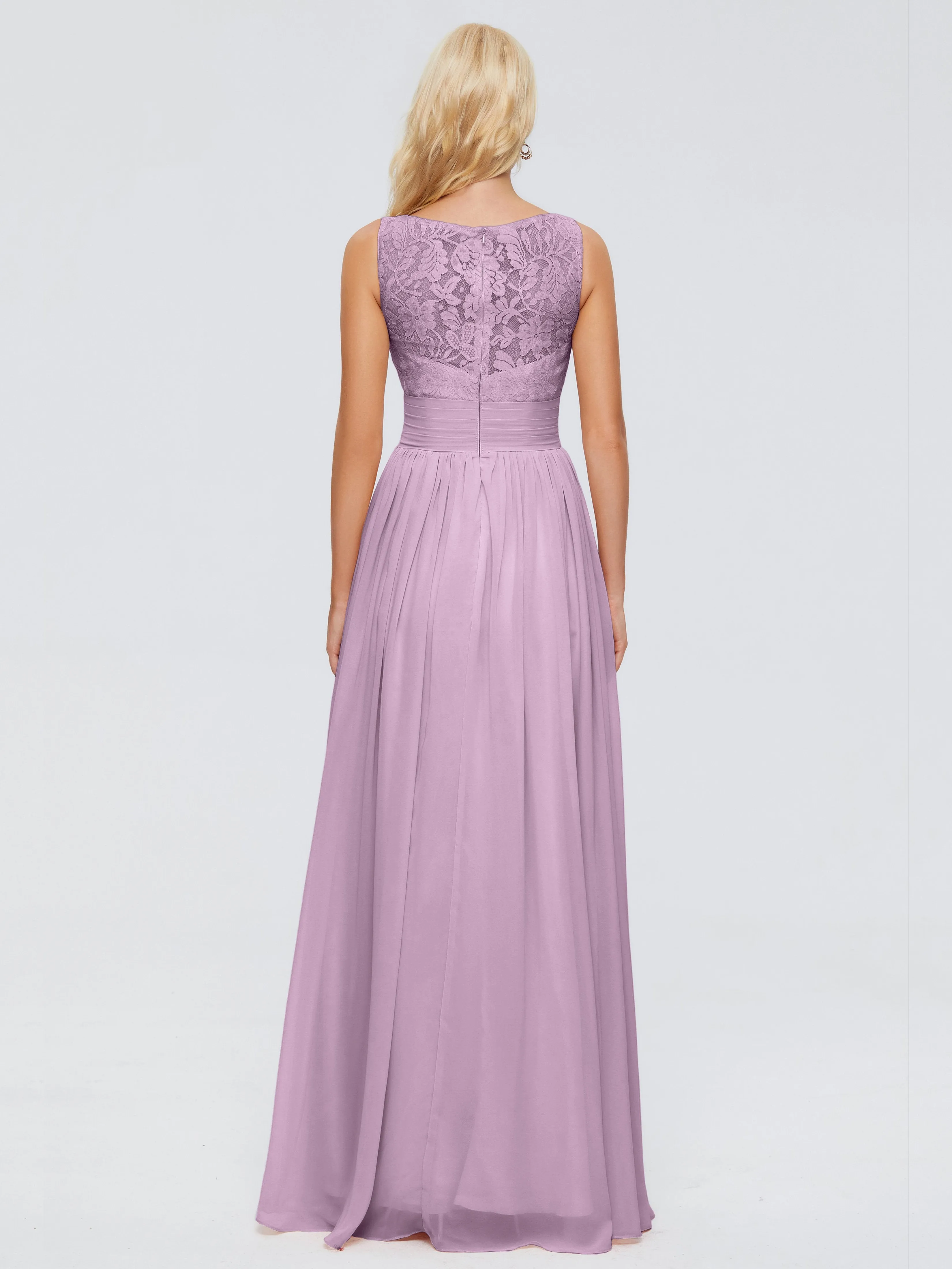 Kayla Gorgeous Straps Lace Chiffon Bridesmaid Dresses