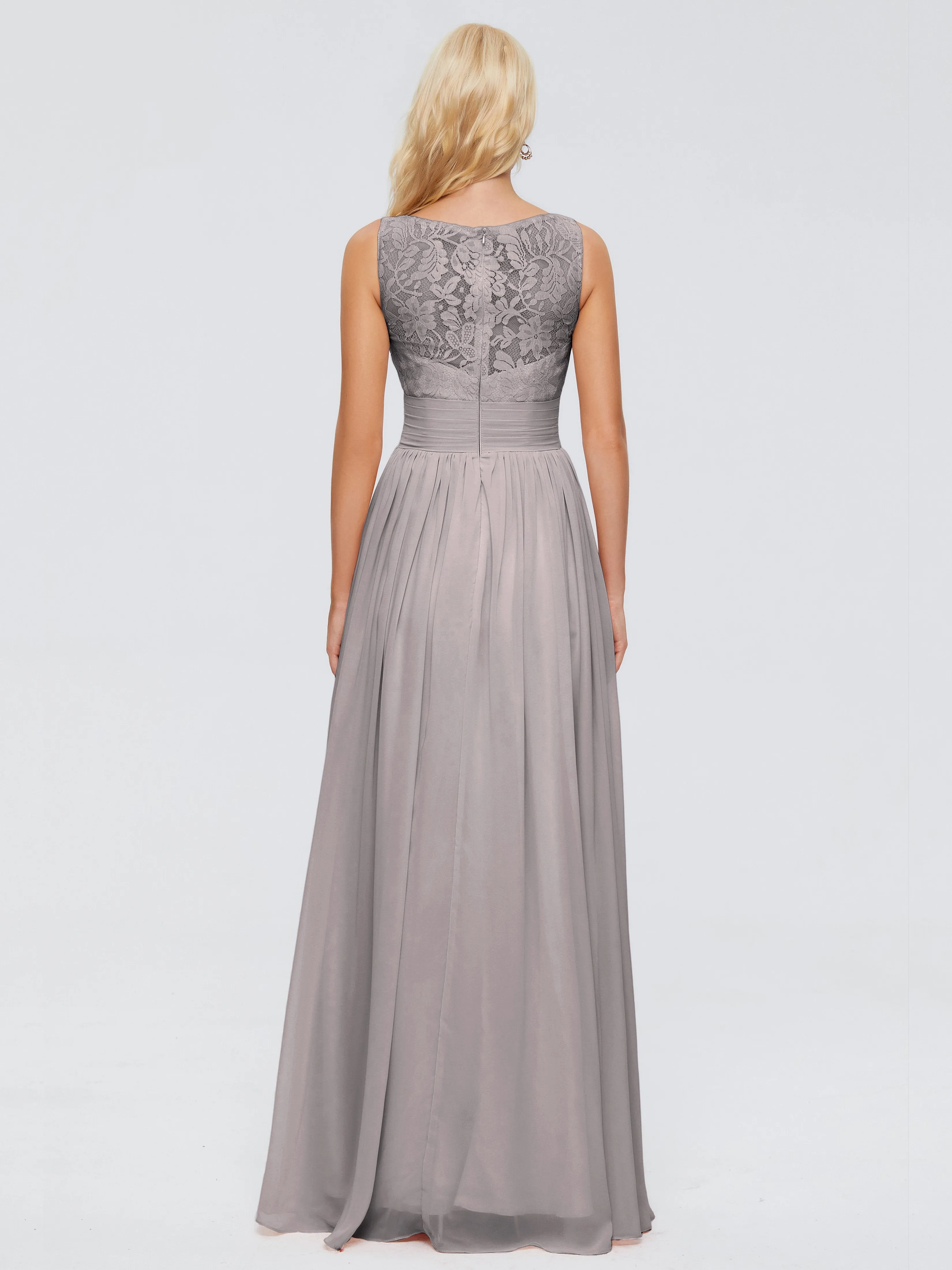 Kayla Gorgeous Straps Lace Chiffon Bridesmaid Dresses