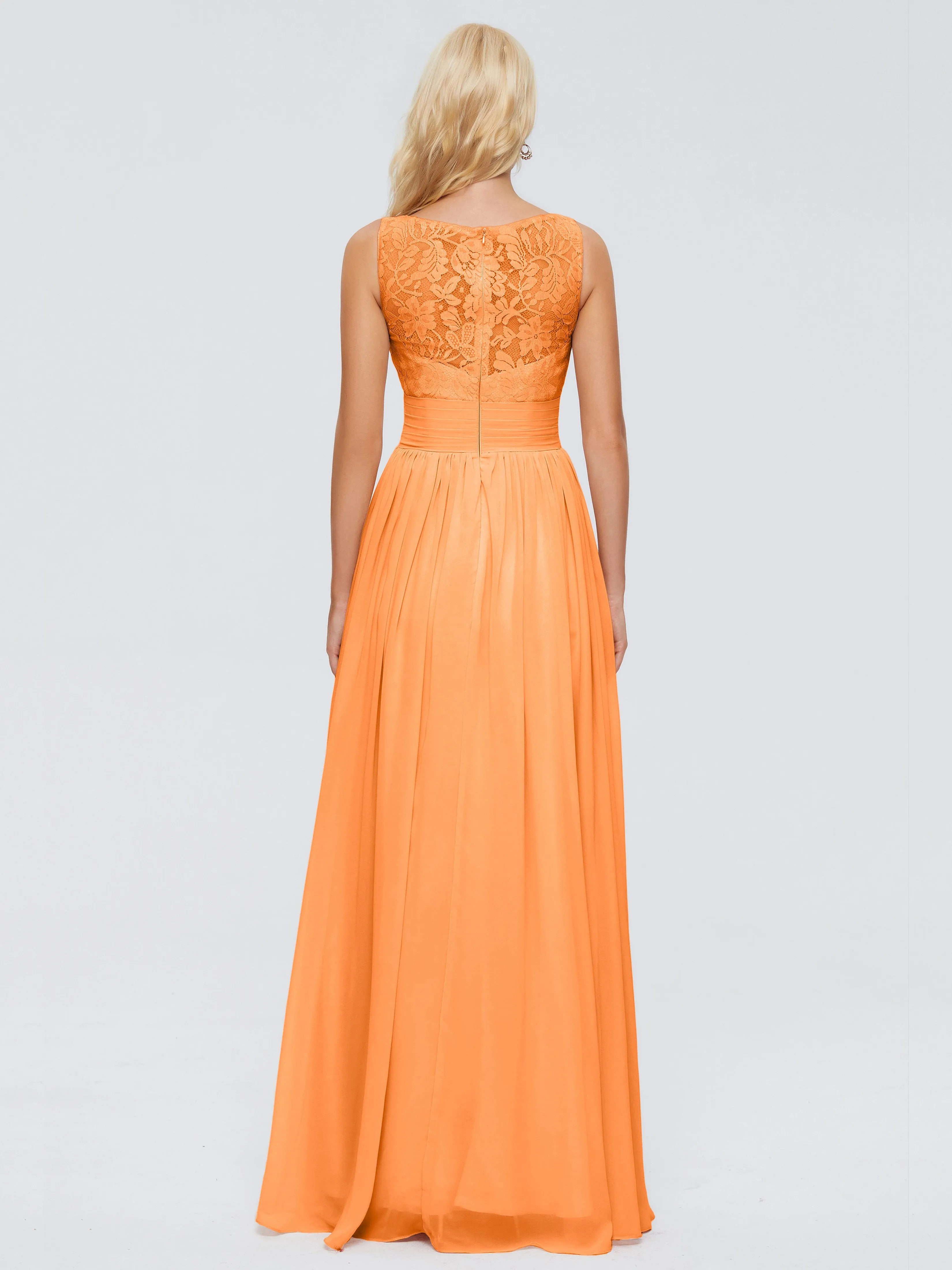 Kayla Gorgeous Straps Lace Chiffon Bridesmaid Dresses