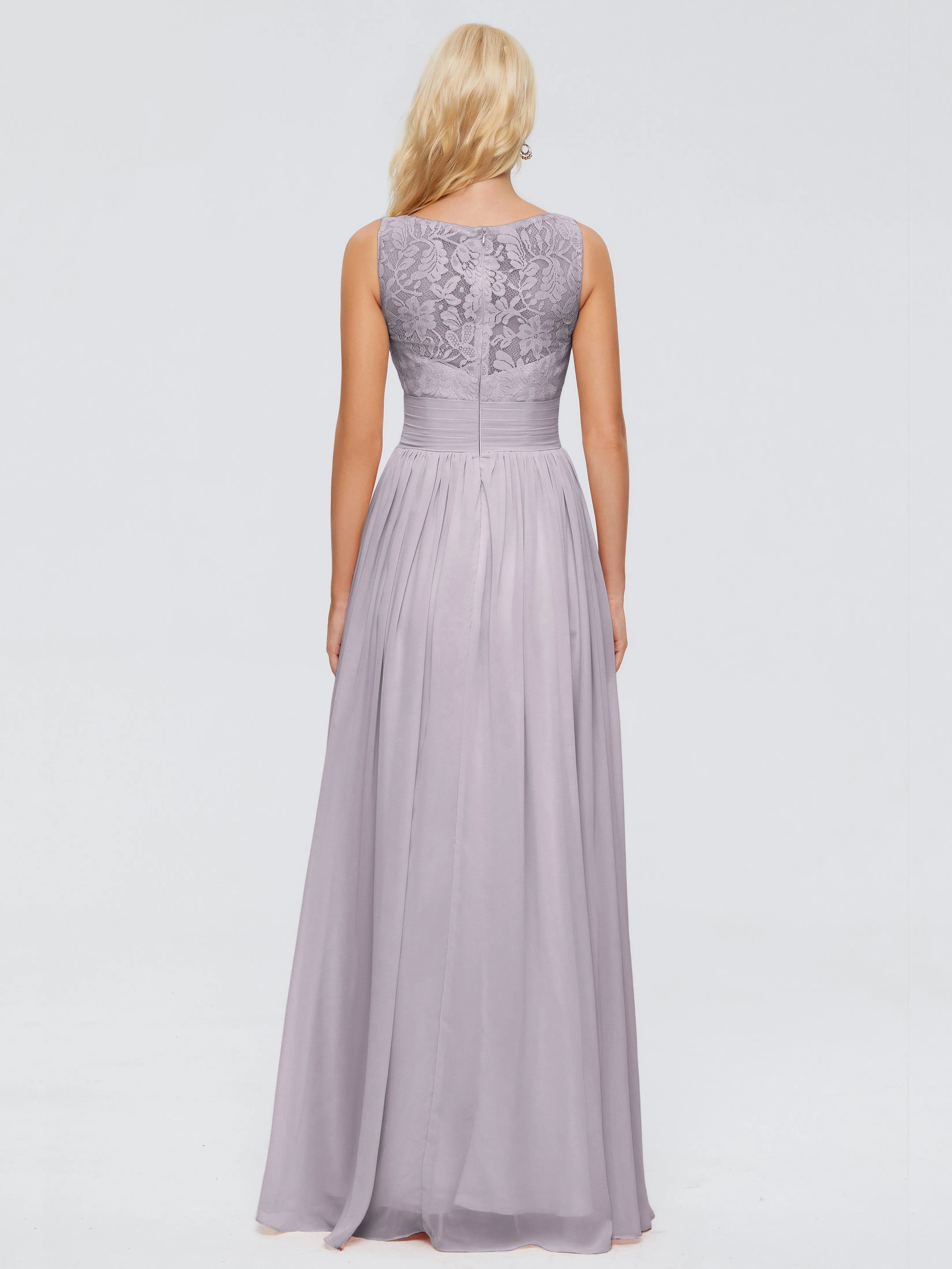 Kayla Gorgeous Straps Lace Chiffon Bridesmaid Dresses