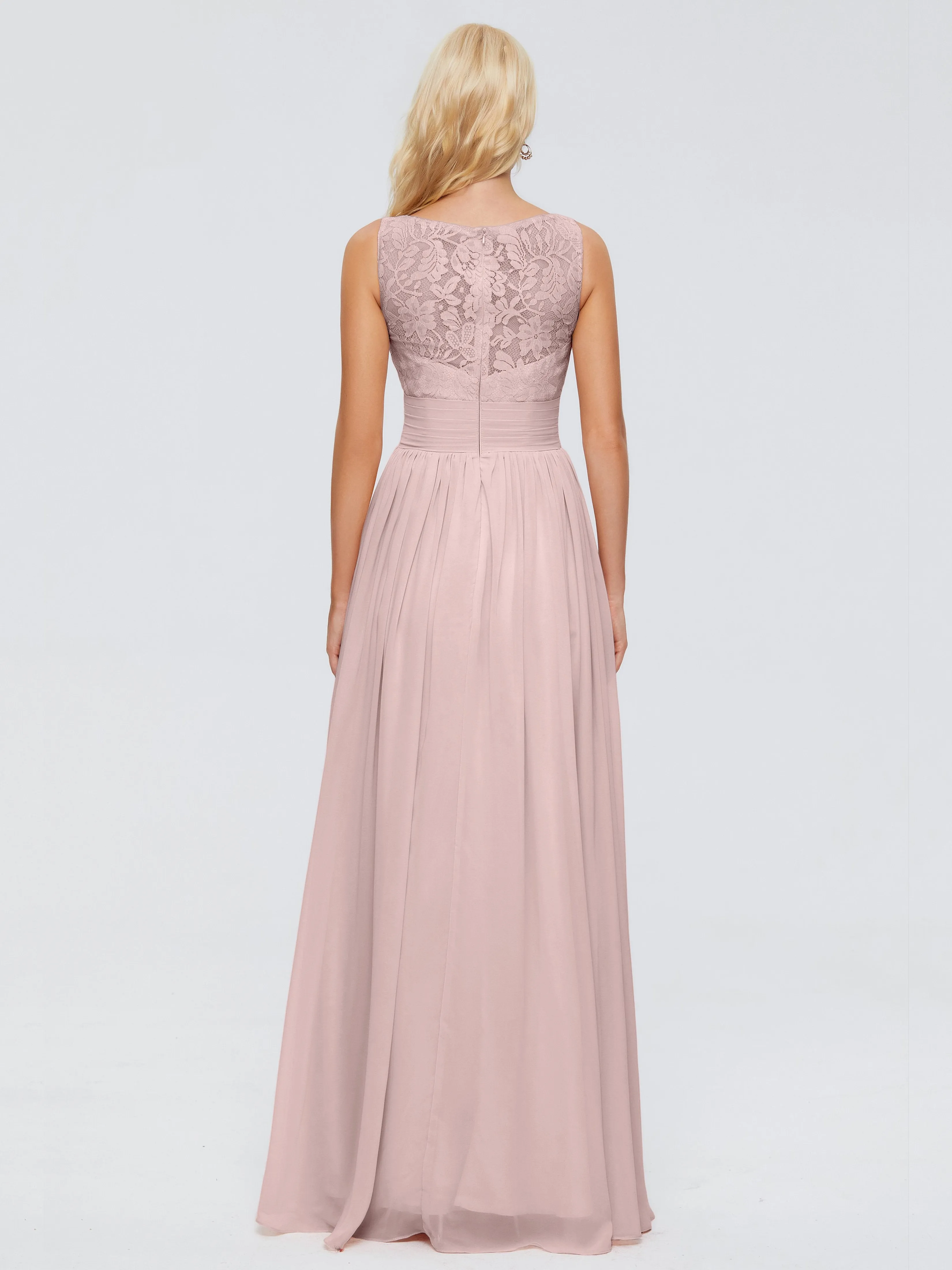 Kayla Gorgeous Straps Lace Chiffon Bridesmaid Dresses