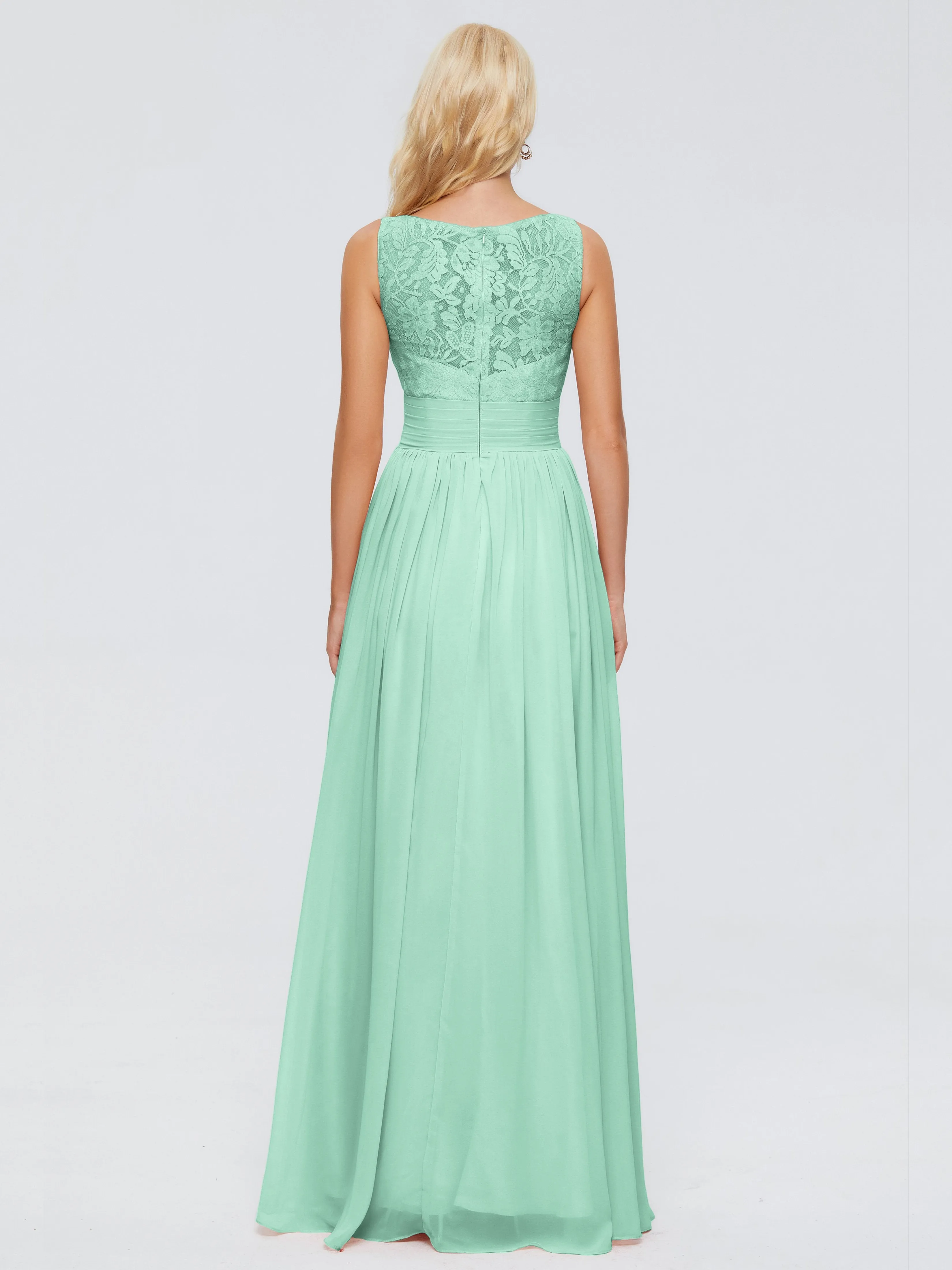 Kayla Gorgeous Straps Lace Chiffon Bridesmaid Dresses