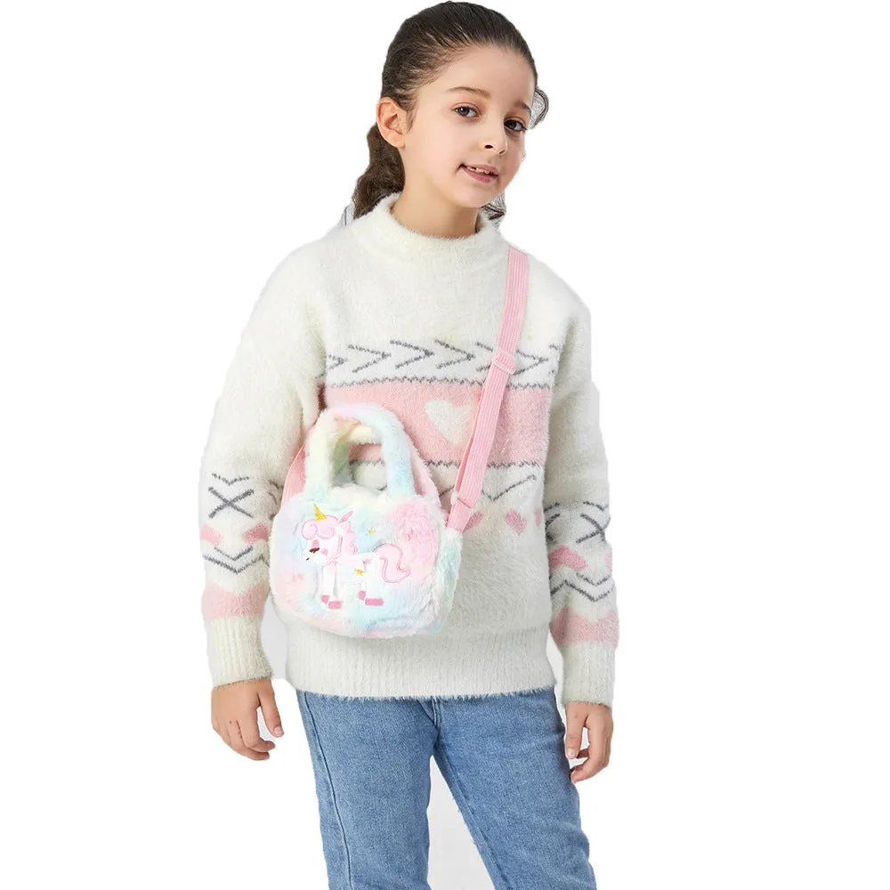 Kids Girls Cute Unicorn Handbag Sling Bag