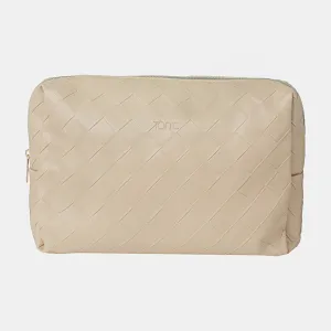 Large Beauty Bag - Woven Sand