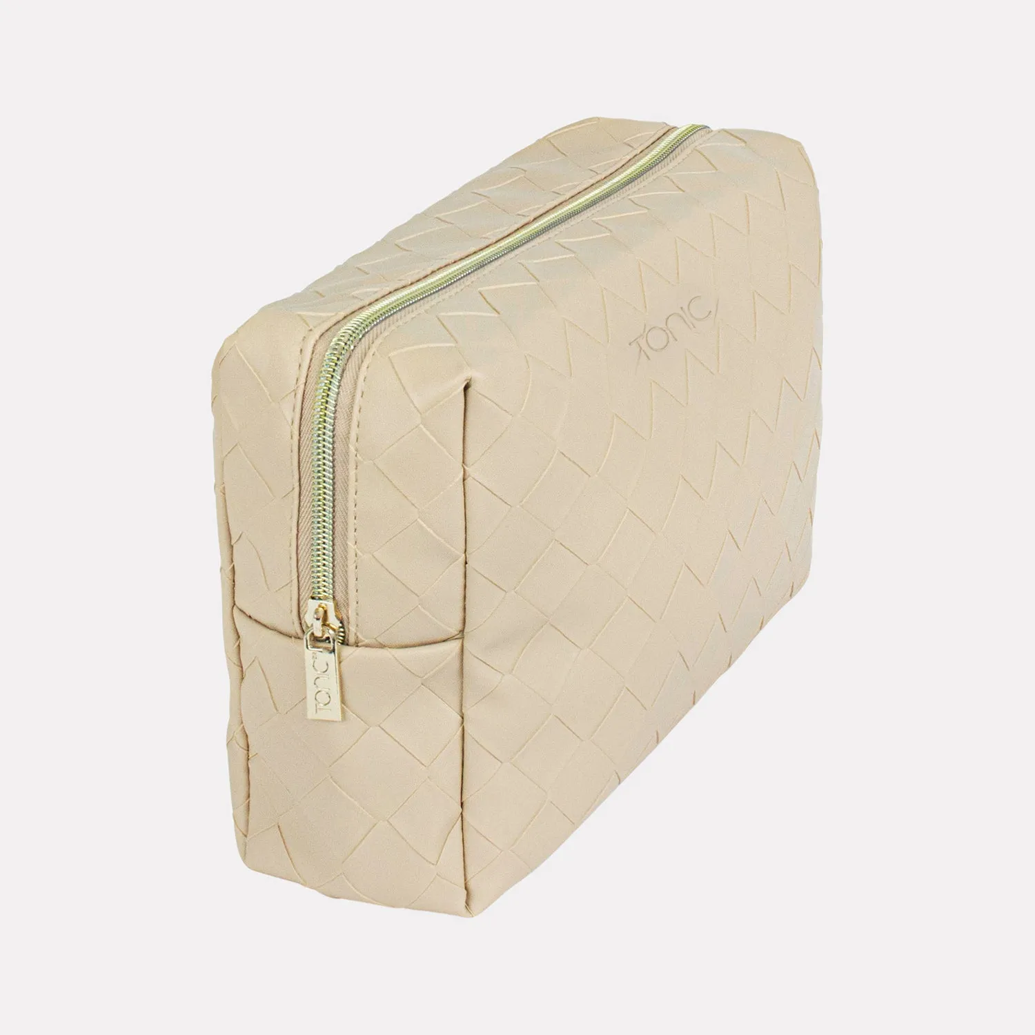 Large Beauty Bag - Woven Sand