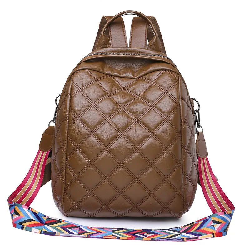 Large-capacity Fashion Check Backpack