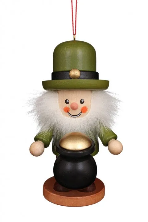 Large gnome Christmas tree decoration -  Irish Leprechaun with Pot of Gold (Pre-Order Item)