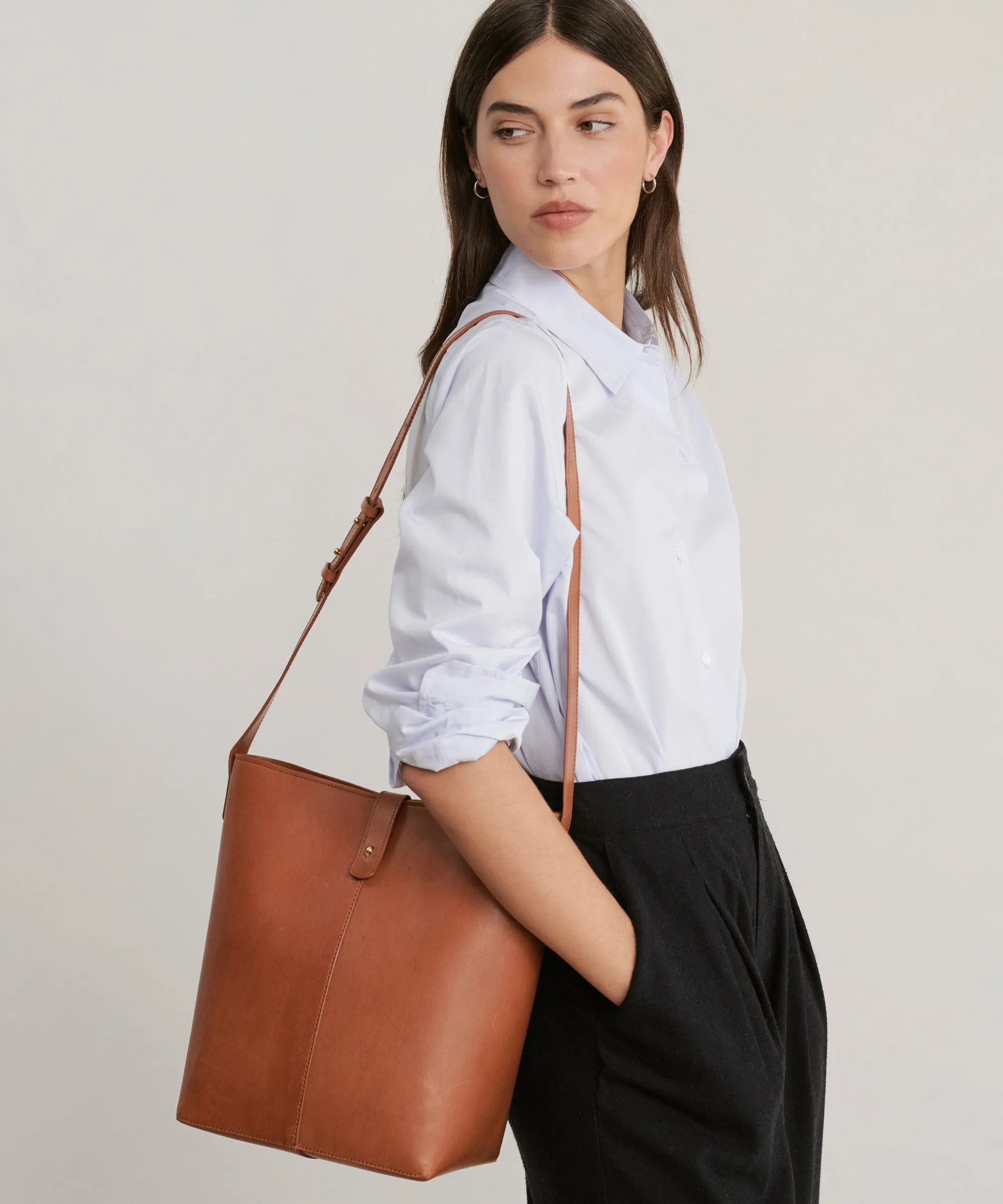 Leather Bucket Bag