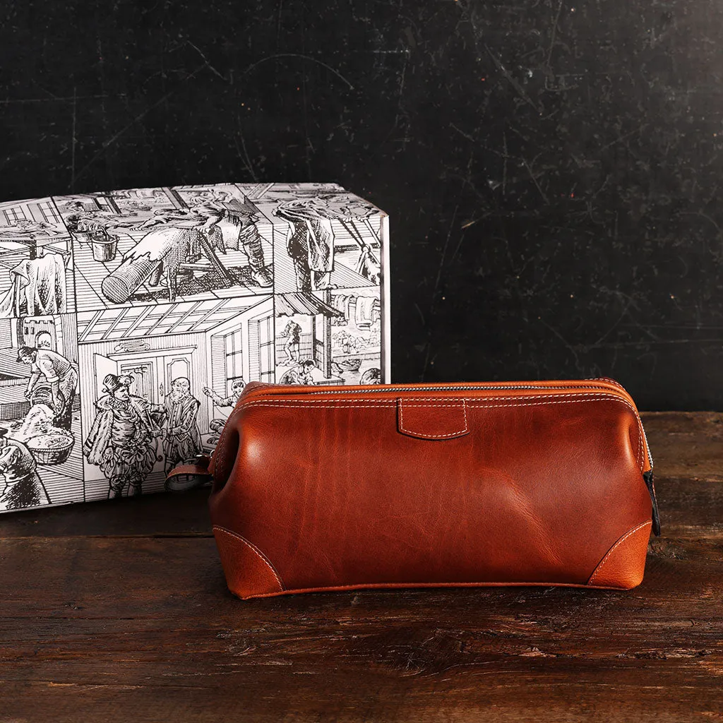 Leather Framed Dopp Kit