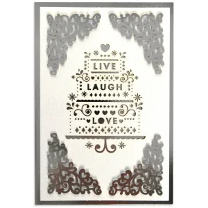 Live Laugh Love Gorgeous Wedding Celebration Card