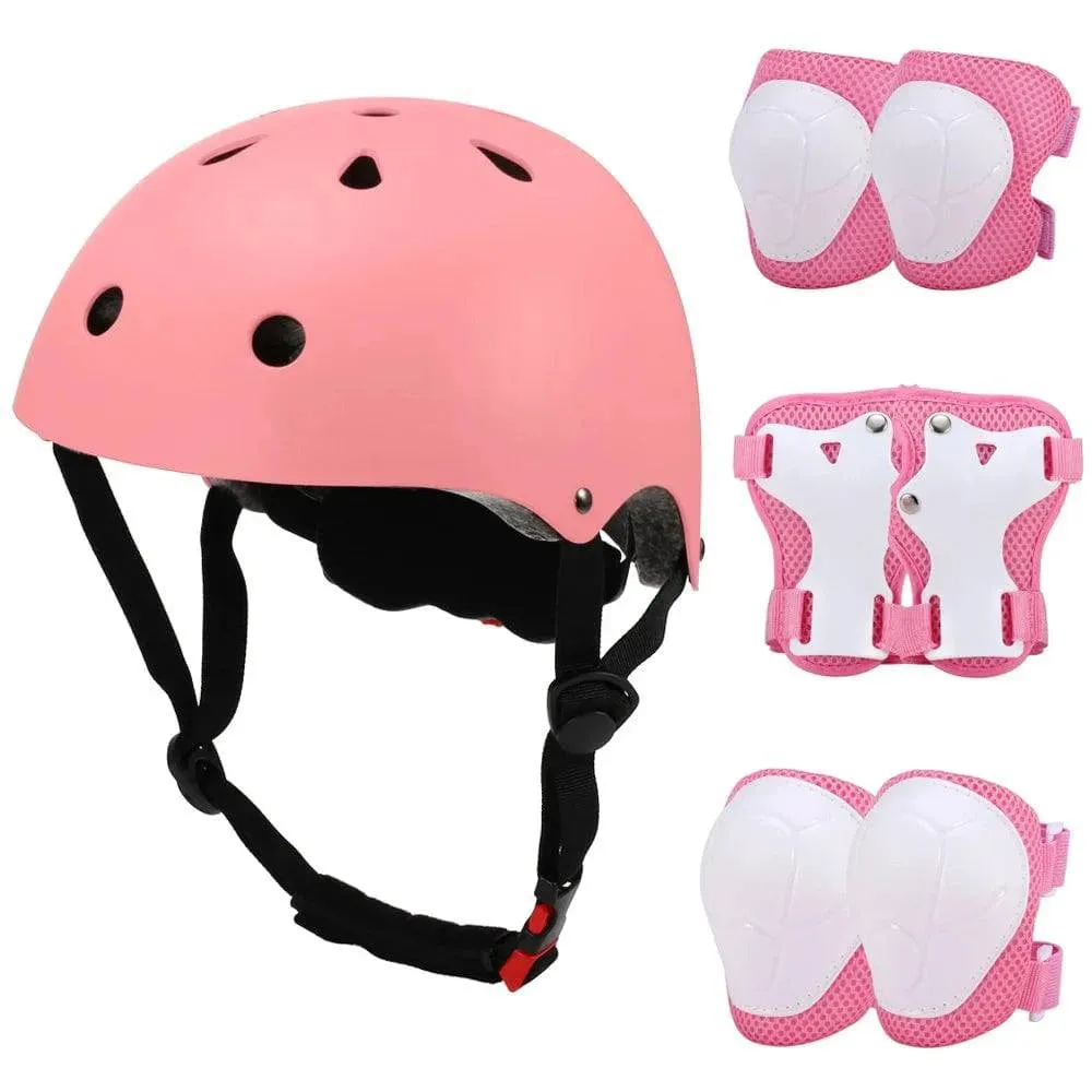 Lixada 6PC Safety Brace Kids Child Elbow Knee Pads Cycling Roller Skating Skateboard Elbow Knee Hands Wrist Protection Guard Pad