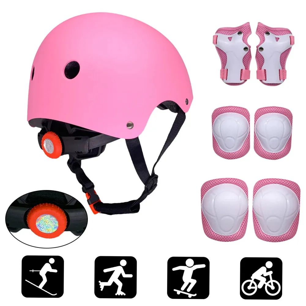 Lixada 6PC Safety Brace Kids Child Elbow Knee Pads Cycling Roller Skating Skateboard Elbow Knee Hands Wrist Protection Guard Pad