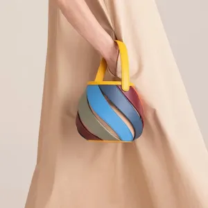 Luxury Brand Designer Fashion Retro Geometric Bucket Bag