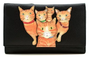 Mala Leather Kitty Crew Collection Leather Tri Fold Purse RFID Blocking 3682_36