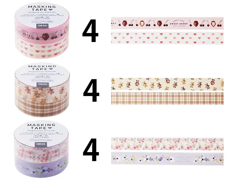 Masking tape -Gorgeous mix 2rolls set-