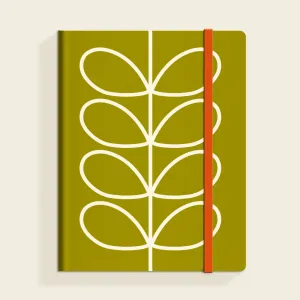 Medium Notebook - Linear Stem Olive