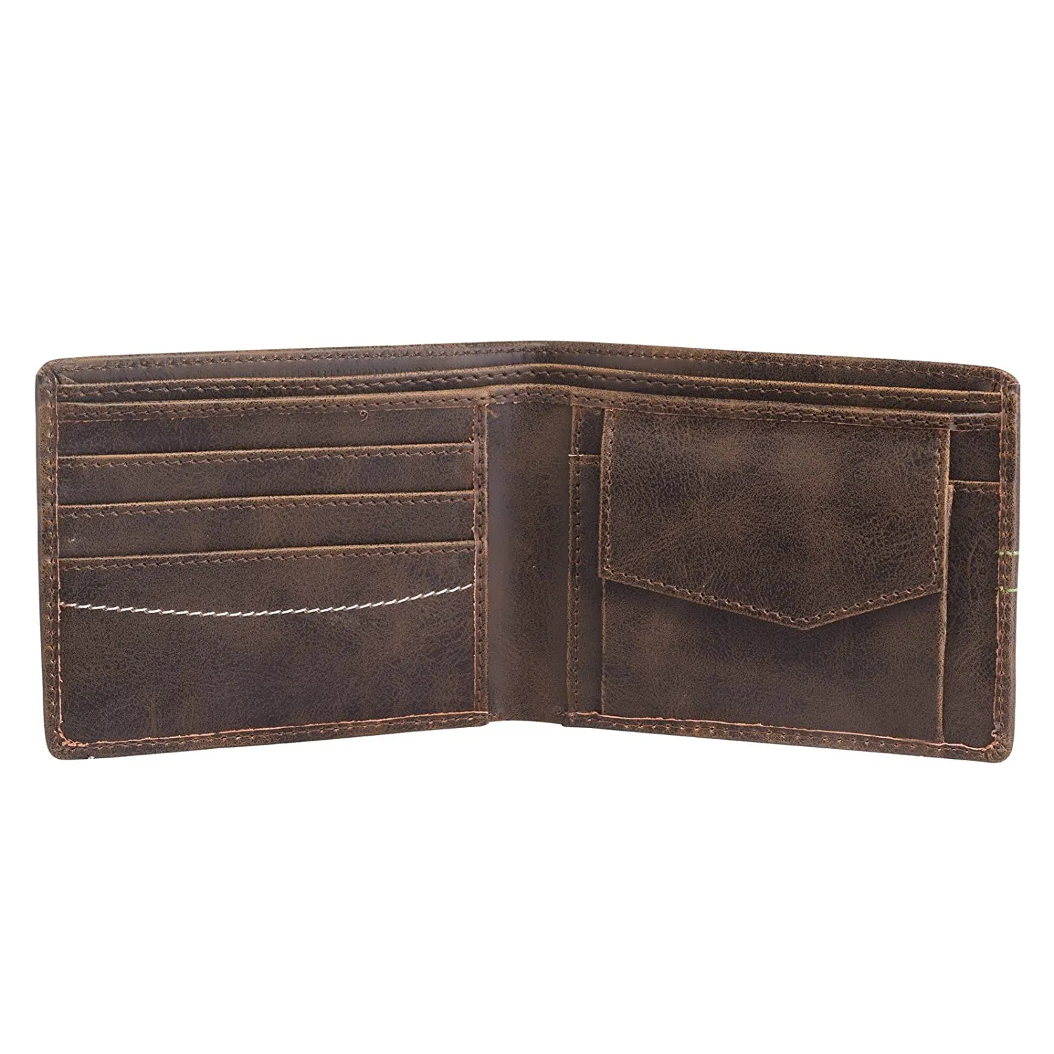 Men Casual Brown Genuine Leather Wallet - Mini  (3 Card Slots)