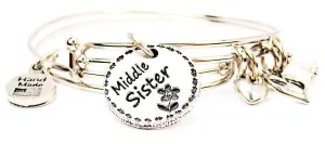 Middle Sister Circle Expandable Bangle Bracelet Set