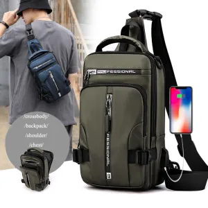 Mini Back Pack - Crossbody Bags Men Multifunctional Backpack Shoulder Chest Bags