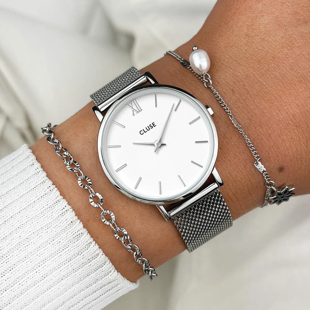 Minuit Mesh Silver/White