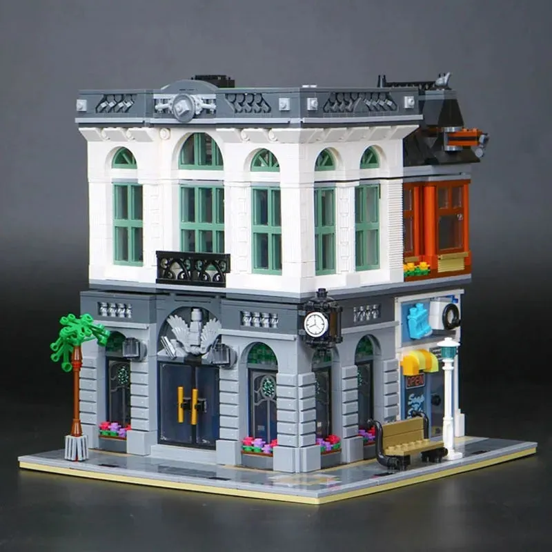 MOC City Street Expert City Brick Bank Bricks Toy 15001