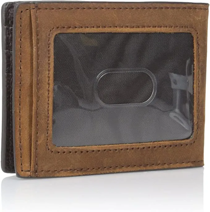 Nocona Men's Double Bifold Money Clip, Brown, One Size N5488044