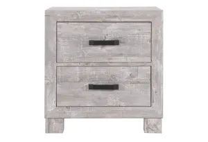 Nolan Grey Nightstand - Modern Bedside Table