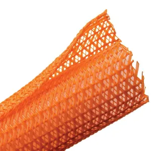 NTE 04-SCBW6C-OR 1/4 Inch Self-Closing Braided Wrap, Orange, Sold By The Foot