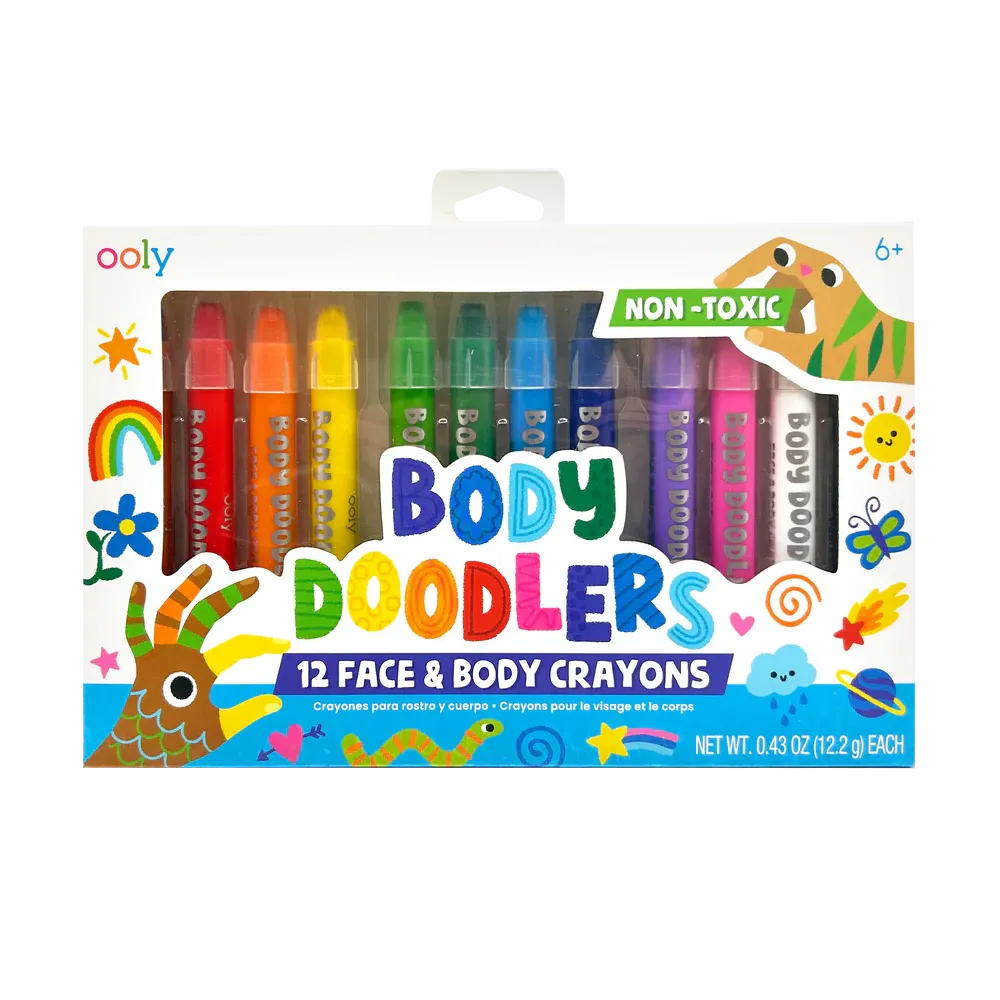 Ooly Body Doodlers Face & Body Crayons - Set of 12