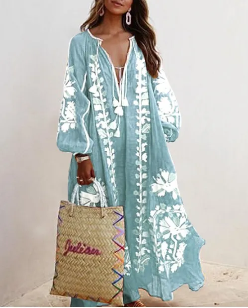 Oversize Boho Printed Maxi Dress